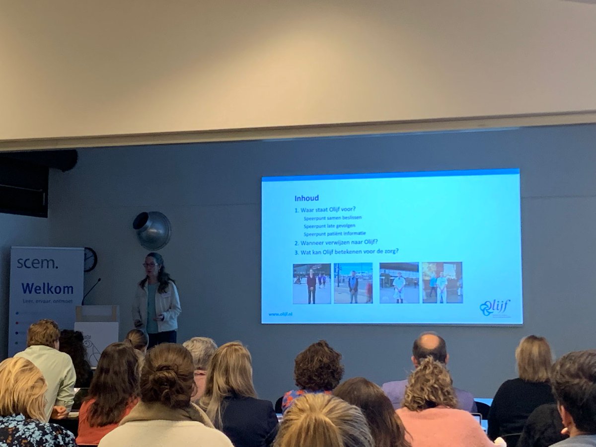 Vandaag voor <a href="/StichtingOlijf/">Stichting Olijf</a> op pad. Aandachtige luisteraars bij de 19e wog cursus gynaecologische oncologie. 
Presentatie en bijdragen in groepsdiscussies goed ontvangen. Met (her)nieuw(d)e contacten en ideetjes naar huis.