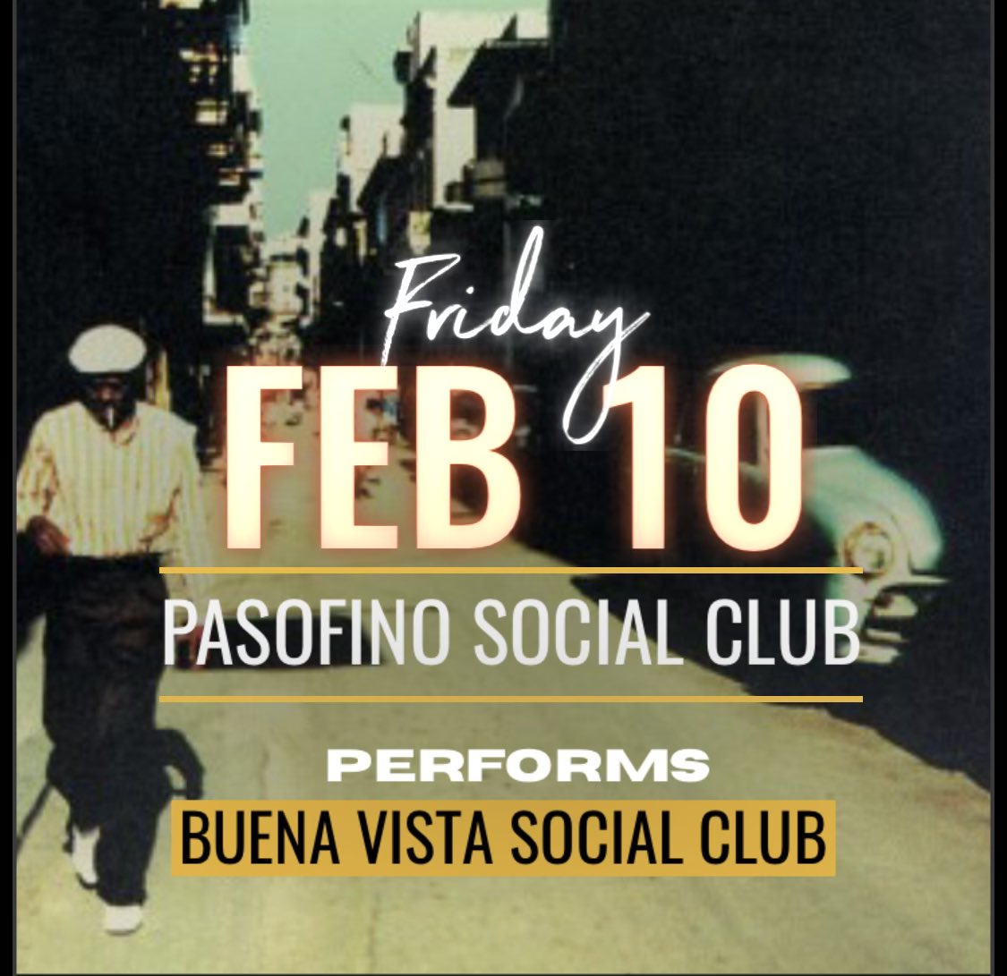 On FEB 10th Pasofino Social Club will be performing BUENA VISTA SOCIAL CLUB in it’s entirety!!! This influential album won a Grammy in 1998 and is widely adored by music lovers all over the world!!! #ctnightlife #ctsalsa#stonebridgerestaurant