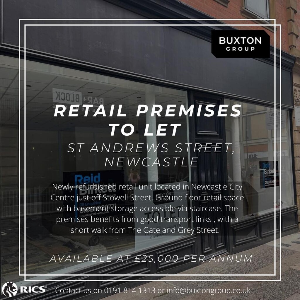 🏢 Retail Premises To Let 🏢

One of our retail units have become available to let! In a central location just off Stowell Street offering great space with 1765 sq.ft.

This space is available immediately, get in touch with our commercial property mana… instagr.am/p/Cn6y9aoo4uO/