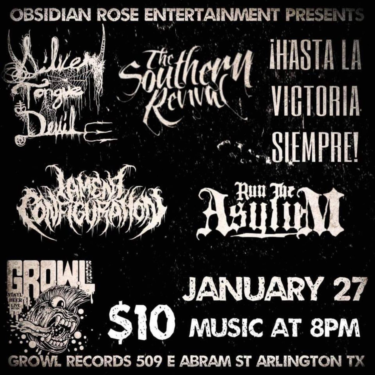 On our way up to Arlington today for a heavy-ass show at Growl Records!