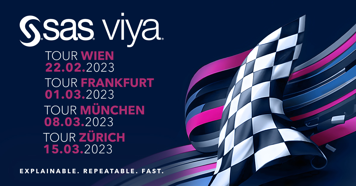 Unternehmen stehen unter Druck, schneller und krisenfest auf den Wandel zu reagieren. Die Anforderungen an IT und ihre Entscheider nehmen weiter zu. Unsere Antwort: die modernste analytische Plattform #SASViya. Jetzt zur #SASViyaTour2023 anmelden: 2.sas.com/60143jVB4