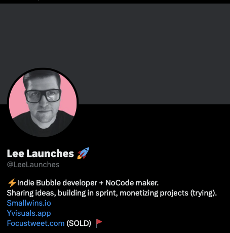 There is a first time for everything!
Always wanted to add a SOLD next to one of my Launches in my profile.
FocusTweet.com now SOLD!
It is in good hands!