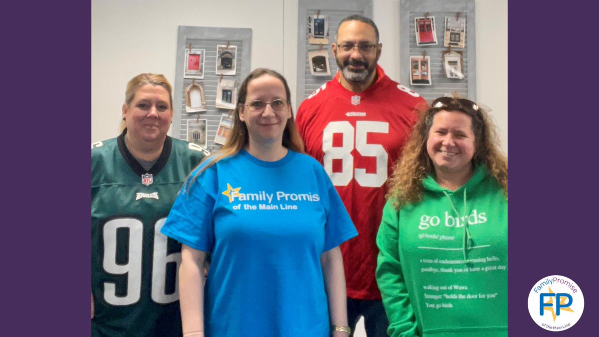 FPMainLine's tweet image. No matter what team you are rooting for, together, we all root for Family Promise of the Main Line!

If you are interested in joining the FPML team, go to our website and fill out the form to be added to our mailing list or email, name, address, and email to info@fpmainline.org