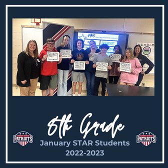 LibertyMDL's tweet photo. Liberty is proud to recognize the Star Students chosen for the month of January. Teachers choose these students for their exceptional attributes of Service, Teamwork, Accountability, and Respect.  Also, congratulations to our Teacher of the Month, Mrs. Natalie Athey. #Libertyms https://t.co/MKAVVjzyOE