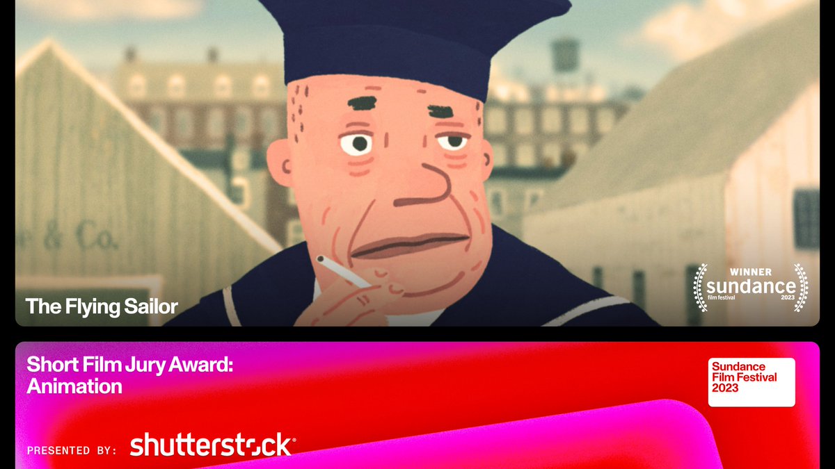 sundancefest's tweet photo. 🏆 The Short Film Jury Award: Animation presented by @Shutterstock goes to THE FLYING SAILOR, directed by Wendy Tilby &amp; Amanda Forbis. #Sundance https://t.co/S5yHi3Z8gK