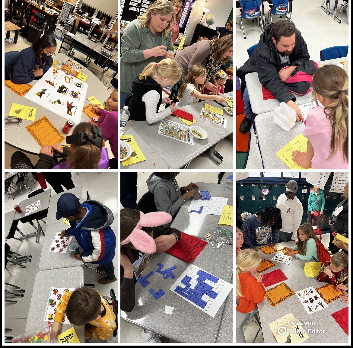Caroline_3GS's tweet photo. @LegacyElement students were soaring high at our Superhero Math Night celebrating the 100th day of school. Check out all of the superheroes in action! 🦸🏽‍♀️🦸🏻‍♂️🦹🏼‍♂️@MadCoSchools @AmstiUAH @curlyqbalch https://t.co/ryeD6bgOOm
