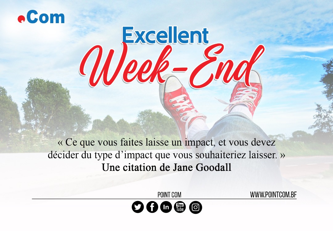 waytoawesomenes's tweet photo. RT @PointcomBf: Nous vous souhaitons de passer un très bon Week-end.
#bonweekend #pointcom #Agencedigital #digitale #burkinafaso #hébergement #Gadgeting #Webmarketing #Agencedigitale #Formation #Communication #communicationdigitale #Comunitymanagemen #I… https://t.co/S5139c5x9p