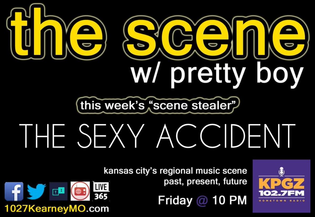Churkendooser's tweet photo. TO-NITE! This week's "#SceneStealer": #TheSexyAccident (plus so much more)!

10pmC on @1027FMRocks
https://t.co/GjOdkzBveU
@tunein @myTunerRadio &amp; @Live365 (search "KPGZ")

#supportlocalmusic https://t.co/mi67xwtLI6