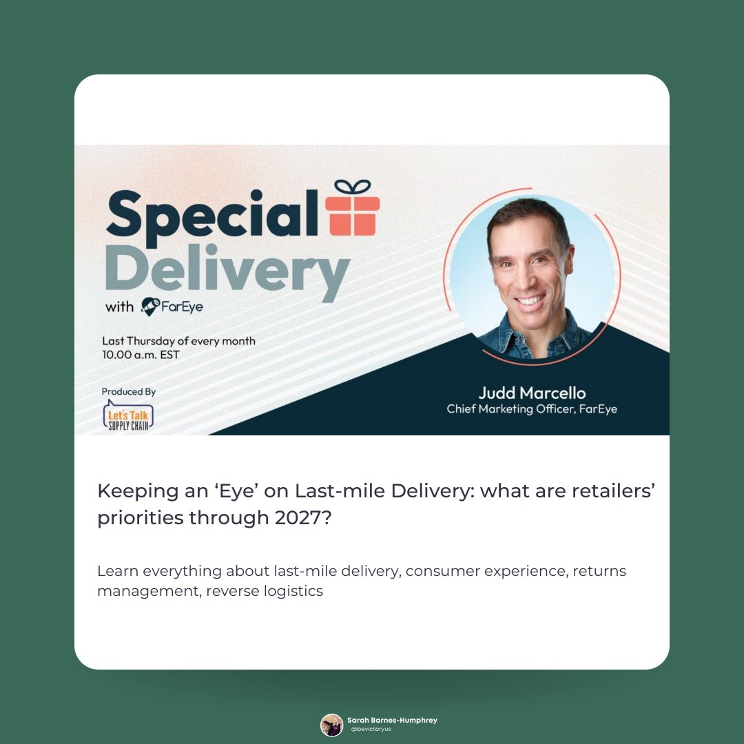 Sarah Barnes-Humphrey 🎙Supply Chain Leader tweet media