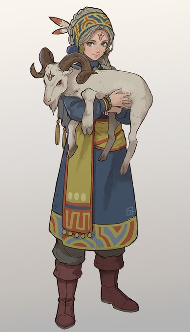 「goat holding」 illustration images(Latest)