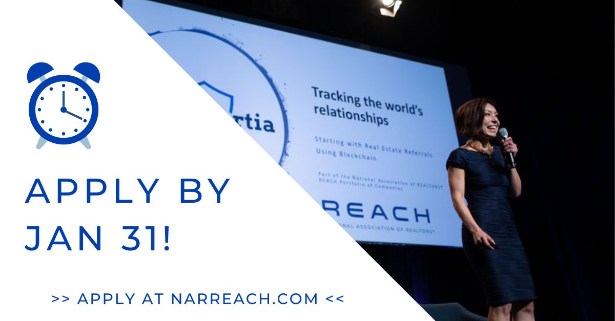 Don't miss the chance to scale your tech with REACH! Applications for the 2023 U.S. programs are due this Tuesday, January 31. Apply at nar-reach.com

#scale #proptech #fintech #Insurtech #martech