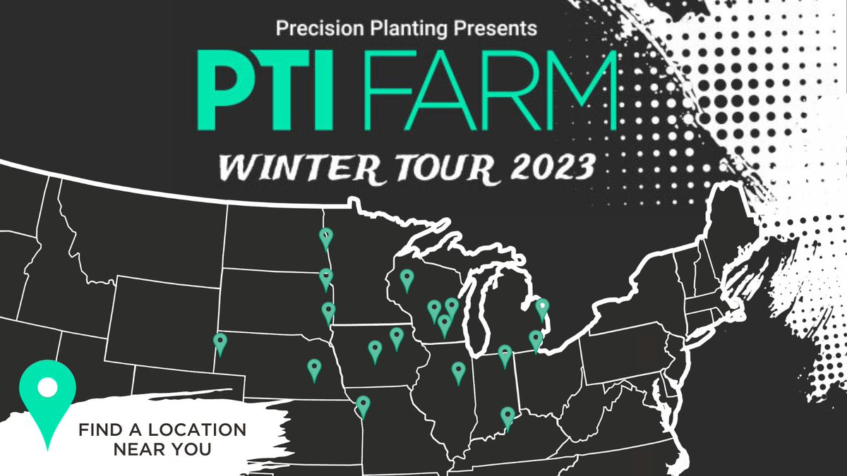 The #PTIFarm Winter Tour is underway! There are 17 locations still left to hear <a href="/JWebsterAg/">Jason Webster</a> and his team share results from their 2022 plot trials. 

» see all locations + register to attend precisionplanting.com/agronomy/pti...