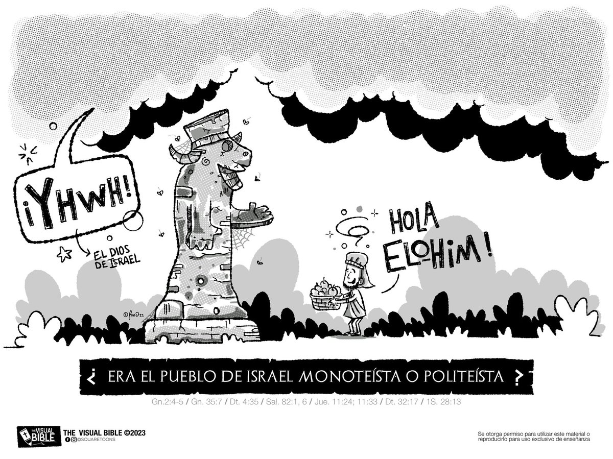 PastorEma's tweet photo. Cabe destacar que, para efectos de dar sustento a las razones que nos aseguran una distinta concepción del monoteísmo actual al del antiguo Israel, es la sorpresiva revelación que en efecto, no solo se limita a YWH como el único presente Dios en la narración bíblica, (1/6) https://t.co/6e06TYnf4D