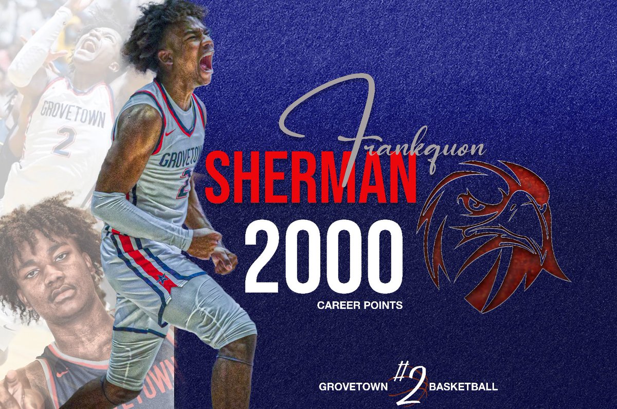 GtWarriorsBball's tweet photo. Congratulations to Frankquon Sherman on passing the 2,000 point total for his HS career!

🔵⚪️🔴‼️
E+R=O https://t.co/hYP2mvyWDu