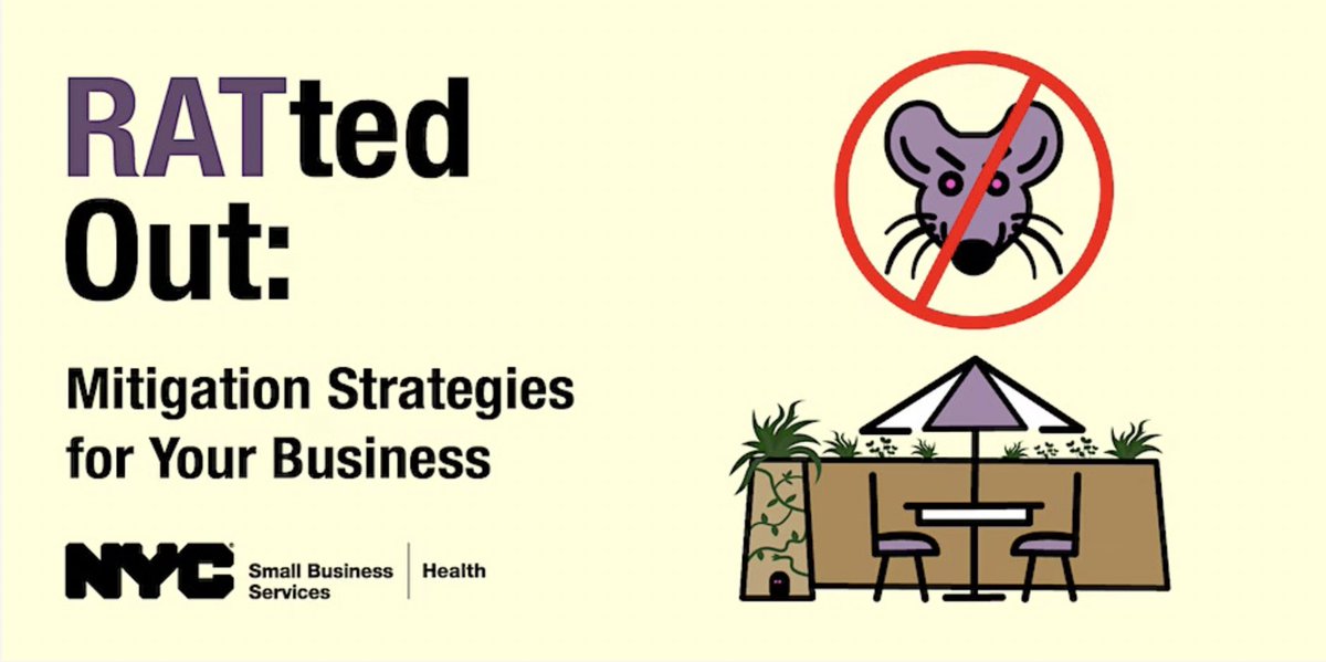 HudsonSquareNYC's tweet photo. The rats are going to HATE this meeting... Join @NYC_SBS next week to learn best practices to help the restaurant owners in your area guard against rat infestations in and near #OpenRestaurants program dining sheds. 🐀https://t.co/ly68XdP8co https://t.co/UTAnF9lnbJ