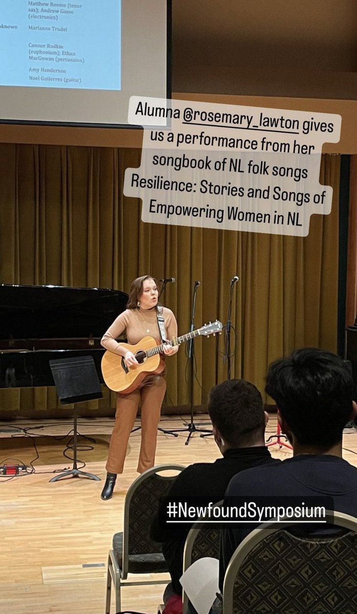 Had the honour of presenting my research on songs of female empowerment in NL yesterday at the Newfound Music Symposium. Pretty special to return to where it all started
<a href="/MusicAtMemorial/">Music At Memorial</a> <a href="/MemorialU/">Memorial University</a> #newfoundmusicsymposium