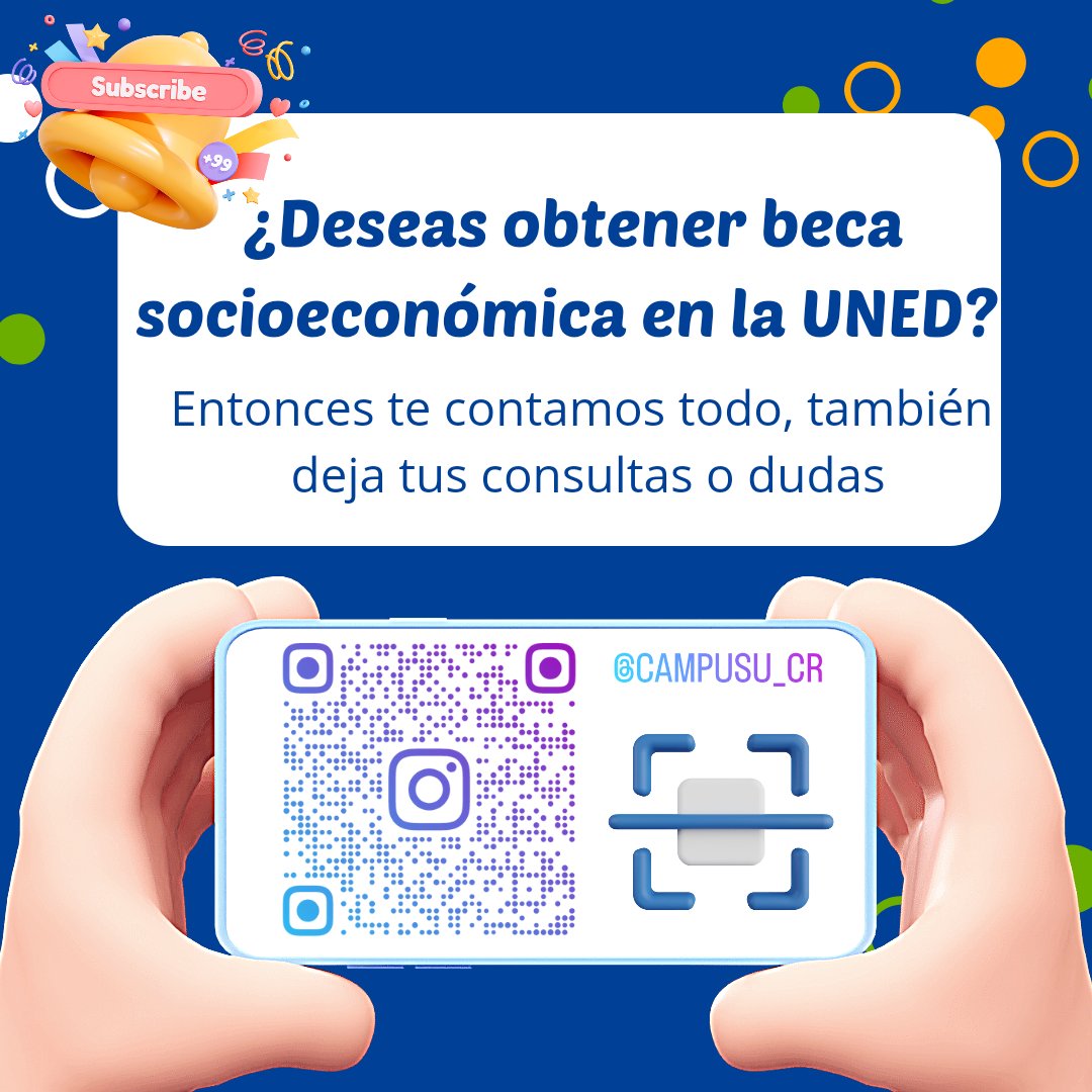 CampusU_cr's tweet photo. ¿Deseas solicitar beca SOCIOECONÓMICA en la UNED de Costa Rica? Entonces te contamos que estamos publicando info sobre la solicitud 
No te lo puedes perder
https://t.co/fyYvdutZjx https://t.co/xu2Dyu5jQ5