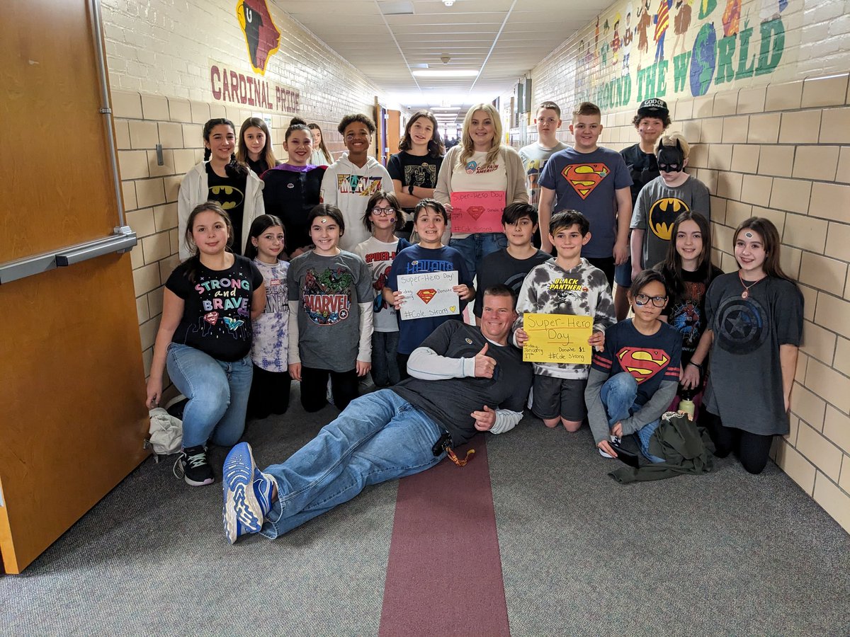CJHSVisualArt's tweet photo. @casejrhigh showing support for a special boy Cole. #colestrong https://t.co/0q0Har2zvB
