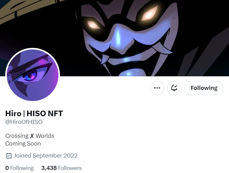 BigFloppaEth's tweet photo. The first for today is @HiroOfHISO . The collection has a very cool promo video, as well as pretty art with an interesting lore. Several influencers are already following. The best part is the support from Web2 studios, which they'll be announcing soon! https://t.co/JgrEqnE61q