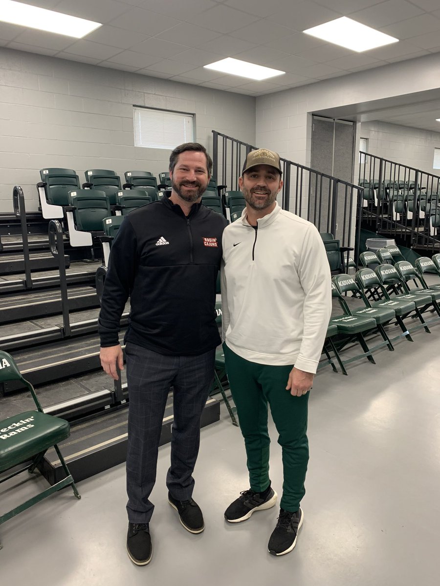 Acadiana Football (@thewreckinrams) on Twitter photo Thank you <a href="/RaginCajunsFB/">Louisiana Ragin’ Cajuns® Football</a> head coach <a href="/michaeldes1/">Michael Desormeaux</a> for stopping by this morning! #ullafayette #ragincajuns Thank you <a href="/RaginCajunsFB/">Louisiana Ragin’ Cajuns® Football</a> head coach <a href="/michaeldes1/">Michael Desormeaux</a> for stopping by this morning! #ullafayette #ragincajuns