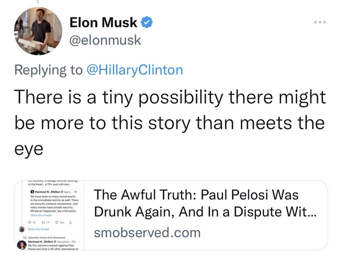 <a href="/elonmusk/">Elon Musk</a> <a href="/MSNBC/">MSNBC</a> When will you apologize for spreading conspiracy theory regarding Paul Pelosi using your platform?