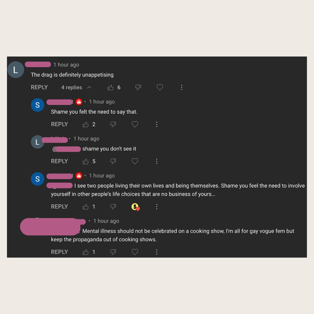 sortedfood's tweet photo. 🧵 1) We can’t lie. It’s upsetting to still see comments like this under our videos in 2023… At the same time, it’s also incredibly heartwarming to see other community members jump in &amp; set the record straight in terms of how we should protect and lift up those around us… https://t.co/dWQxqkg6cS