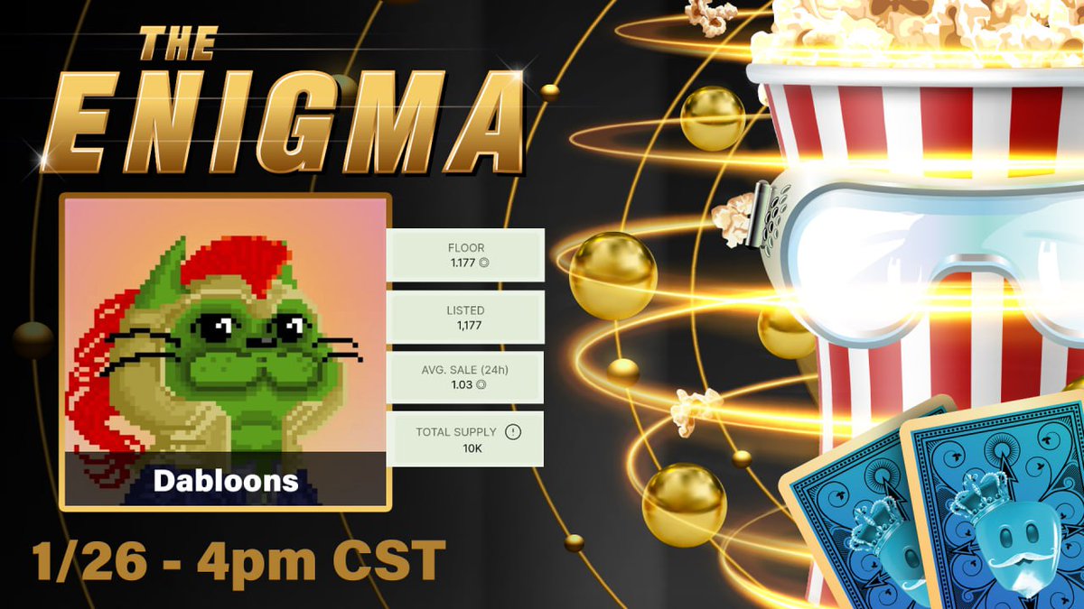 CryptoCorn_io's tweet photo. 🏆⁉️ENIGMA WINNER ⁉️🏆

Big congratulations to @Muchach01976 for bagging this @dabloonsNFT and for also becoming the first person to gather enough K-Coin to purchase a Cup from Elons Emporium!
Quite the feat! 👏 It's a beauty! 

🍿Lots in store at CryptoCorn🍿

#NFTCommunity 🥰 https://t.co/He0LoS3YCL