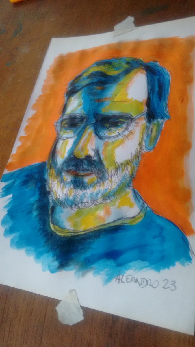 MeinPablo's tweet photo. Selbstporträt in Arbeit mit farbiger Latexfarbe und Gouache auf Karton
Bevor Sie die Rolle machen😁

#art #kunst #pabloaleandro 0 2 3 https://t.co/xBsh79VYqB