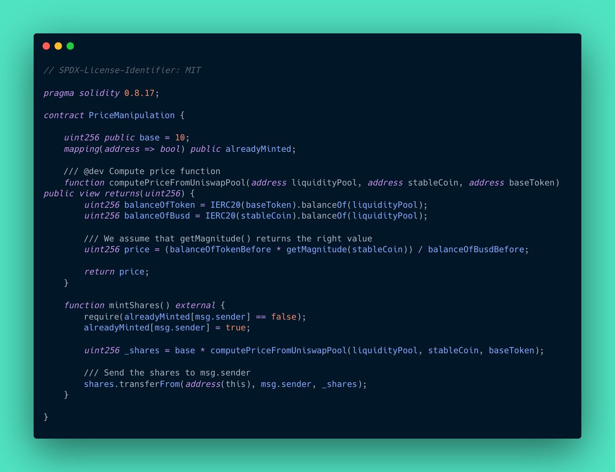 polthedev's tweet image. 🚨 What is wrong with the following smart contract?