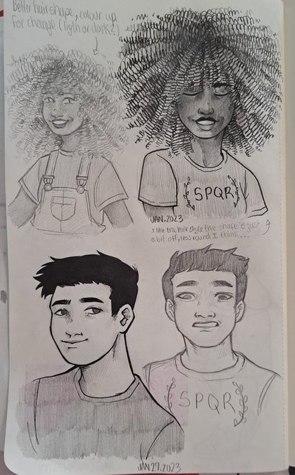 Im still figuring out how I wanna draw Hazel's hair but yea :]] 