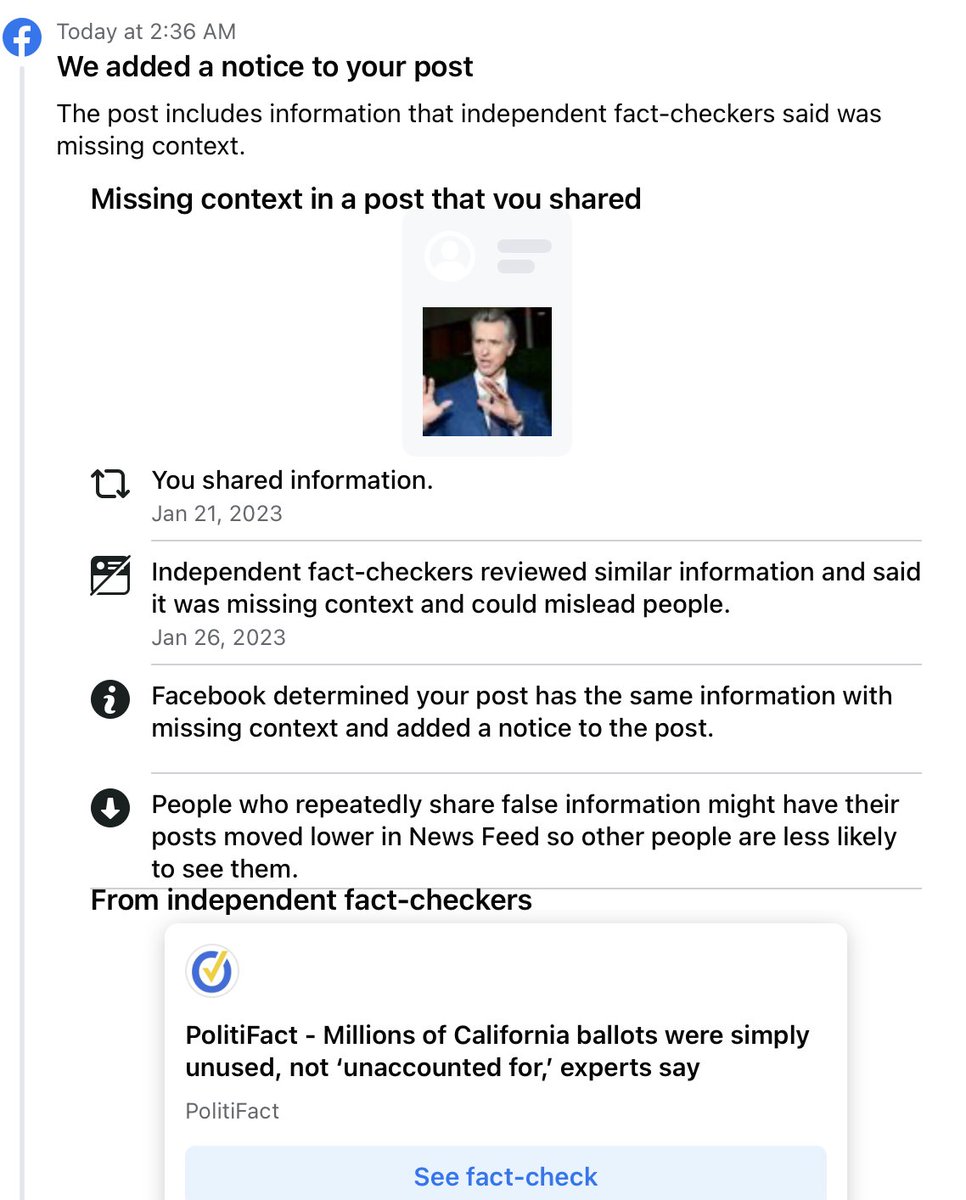 California_Derp's tweet photo. I got "fact checked" on facebook. Apparently, 10 million ballots were not "unaccounted for", they were "unused". #ThirdWorldElection #BallotHarvesting #California #OnePartyRule https://t.co/j7Mi1PXH26