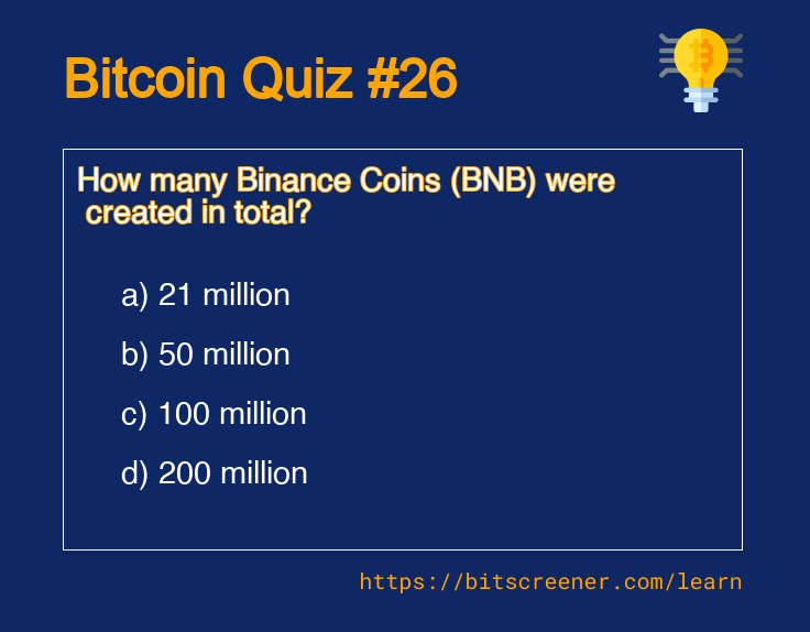 #Bitcoin Quiz #26: $BNB