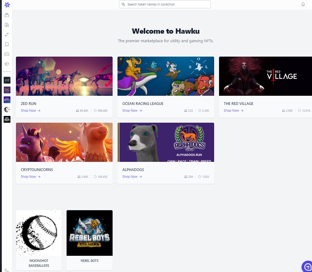 Fun fact:

Hawku is the the largest NFT Game Marketplace on @PolygonGaming.

Hawku does more NFT transactions daily on <a href="/0xPolygon/">Polygon | POL</a> than MagicEden, Fractal and OnePlanet combined.

If you have not heard of us, check us out at hawku.com!