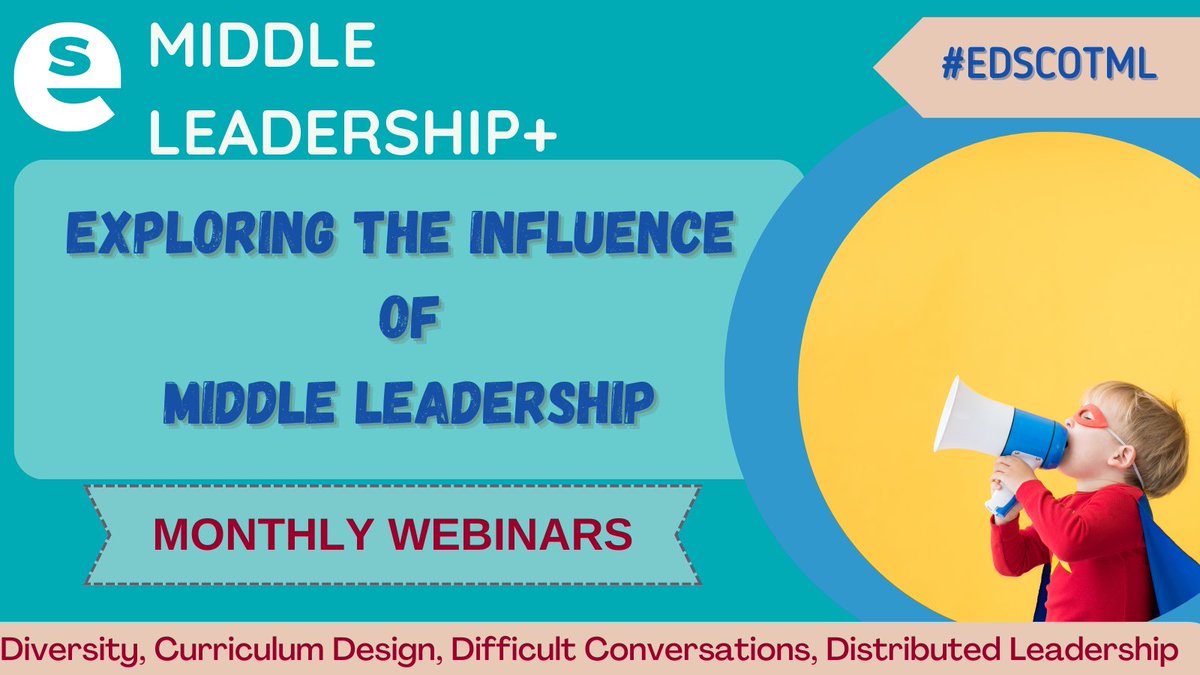 EdScotPLL's tweet image. Calling all middle leaders!📢
Sign up and dip into our new Middle Leadership offerings. Each month we offer the chance to engage and collaborate with others on pertinent professional learning topics for middle leaders. bit.ly/3XJatBG
#MiddleLeadMonday #EdScotML