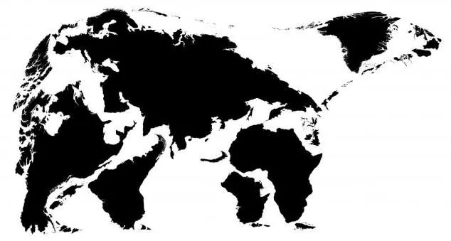 ShridasMeena8's tweet photo. Map of the Earth if it was a bear https://t.co/OMswLU7VXB