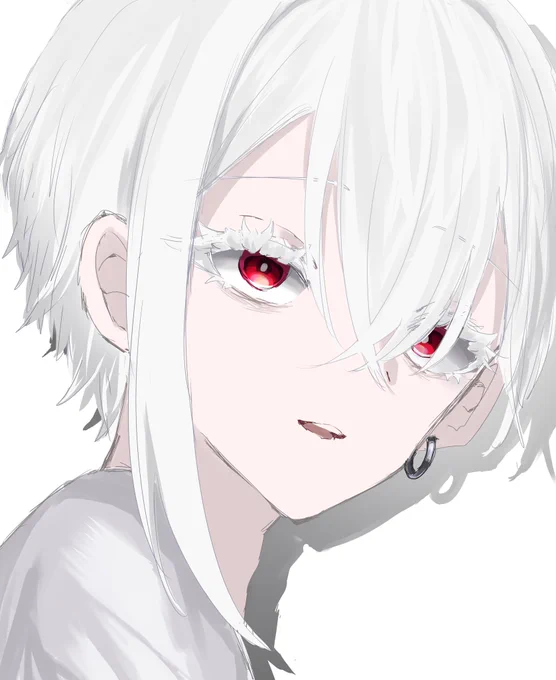 落描き 癖に沿って描いたらまつ毛モンスターになった… #イラスト 