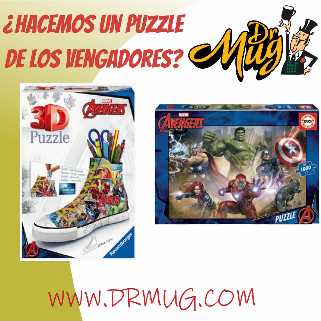Entra en nuestra sección de puzzles y encontrarás cientos de productos a tu disposición. 

Tienes algún regalo que hacer?? En DrMug lo encontrarás SEGURO!!

Gastos de envío gratis a partir de 35€.
#regalos #regalosoriginales #puzzle #puzzles #puzzles3d #vengadores #avengers