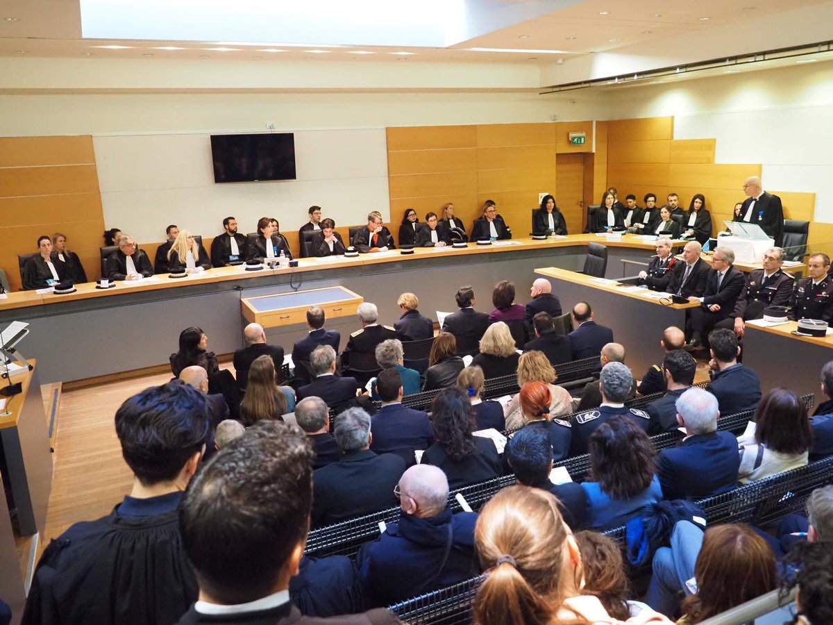 adrienverrier's tweet photo. Rentrée solennelle du Tribunal Judiciaire de Nice. Moment historique pour le ⁦⁦@OrdreavocatsN⁩ la parole est donnée au Bâtonnier ⁦@adrienverrier⁩ et au Vice Bâtonnier ⁦@SchwalCecile⁩. Merci à ⁦@presidentTJNice⁩ et ⁦@XavierBonhomme1⁩ https://t.co/04LHnwYhJt