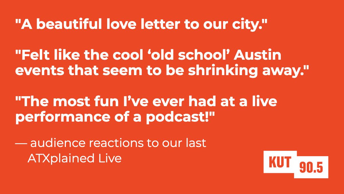mattlargey's tweet photo. There are still *some* tickets available for our next #ATXplainedLive show on Feb. 22 at the @ParamountAustin — get 'em now before it's too late!
People seemed to enjoy our last show. I guarantee you'll be surprised and delighted.
https://t.co/RodzKlxTys https://t.co/O8toFPxohp