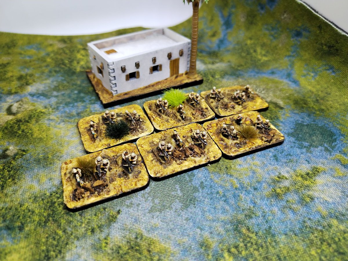 PotanCZ's tweet photo. Two platoons of MG squads from Heavy Company for my 6mm Afrika Korps Battalion project in 1:1 scale ratio. 🌴  #warlordgames #boltactionminiatures #boltactiongame  #ww2wargames #miniatureswargames #scalemodeltank #scalemodeltanks #flamesofwar #wargames #boltaction https://t.co/xa4OroaiuY