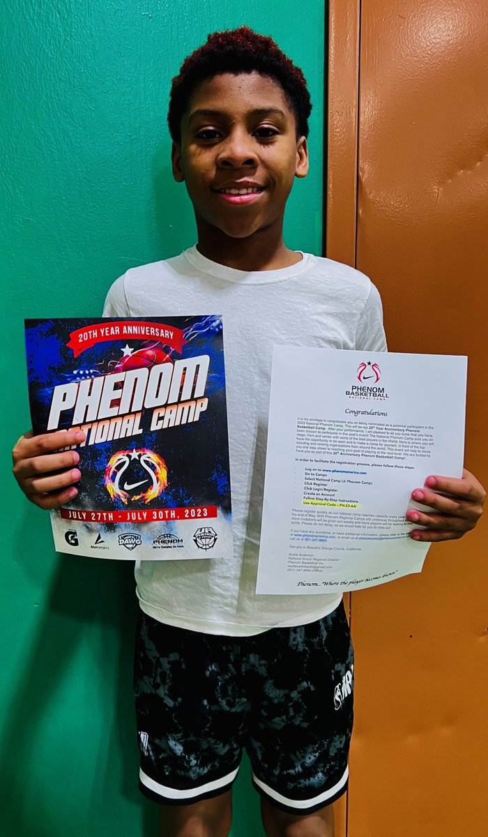 Shoutout to @D4GB_Basketball for getting me the invite to the #jrphenomcamp this summer !!!