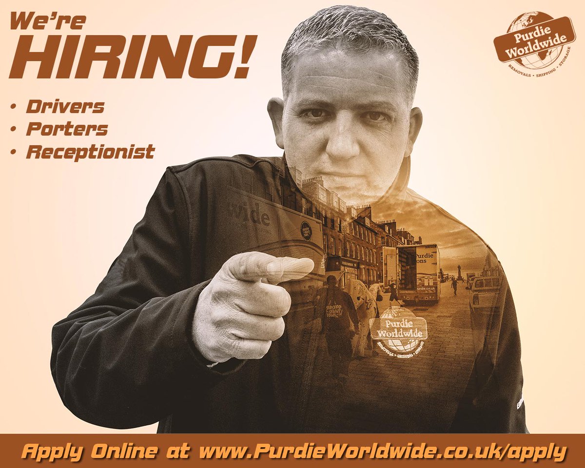 PurdieWorldwide's tweet photo. We're Hiring!

Do you have what it takes to work with one Scotland's Biggest Independent Movers?

We're looking for both Class 2 and 3.5t Driver/Porters, along with a receptionist to work at our Blackburn branch.

Check out the link for more information - https://t.co/CJejNpr7cS https://t.co/4nJEWWFrUf