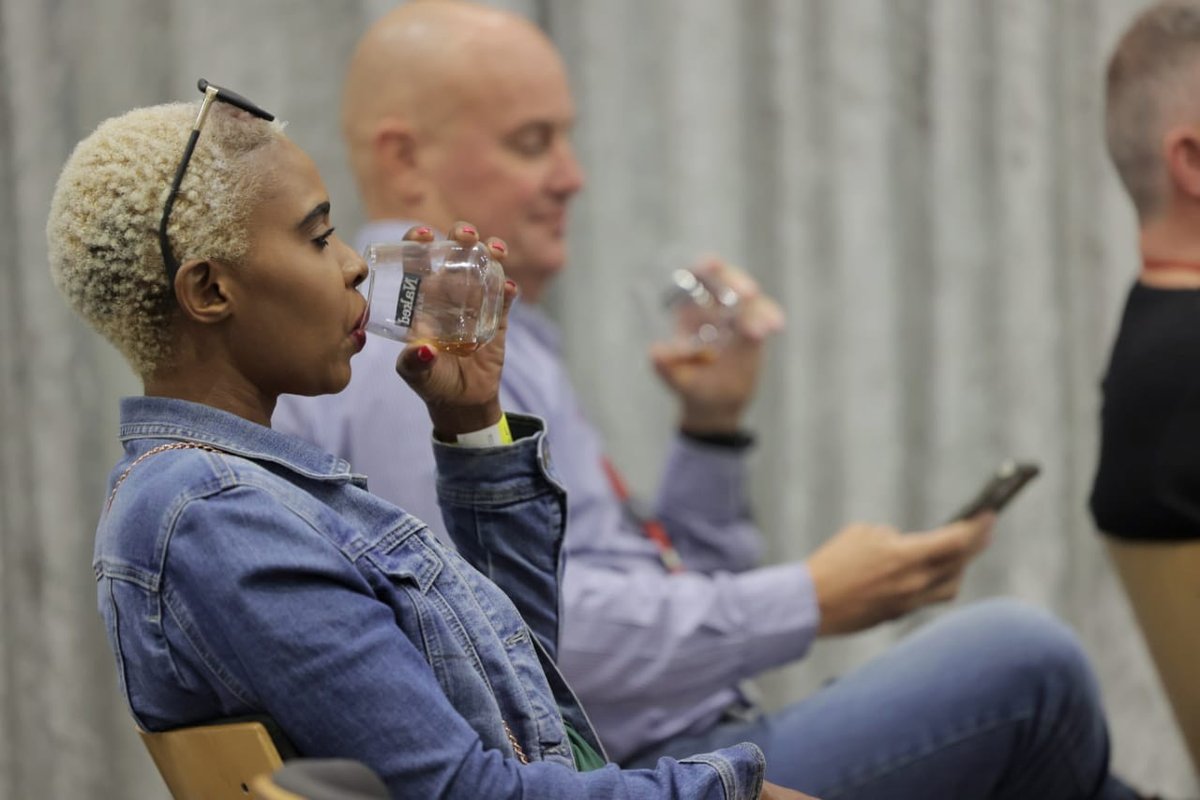 AllsportExpo's tweet photo. Leah van Deventer, renowned drinks expert &amp; respected journalist, is seen here in action during her masterclass at the Ultimate Beverage Show.. For more information visit: https://t.co/f211lkU2wD The show is open until 9pm and tickets are available at the door. https://t.co/tl3EA1E62o