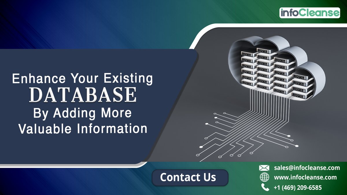 InfoCleanseTeam's tweet photo. By adding missing information to your existing data, our data append service fills in the gaps of your database.
Contact us: https://t.co/LdEm6MsBp2
#appending #dataappending #missingdata #database #dataservices #infocleanse https://t.co/Zm5mgHTMD7