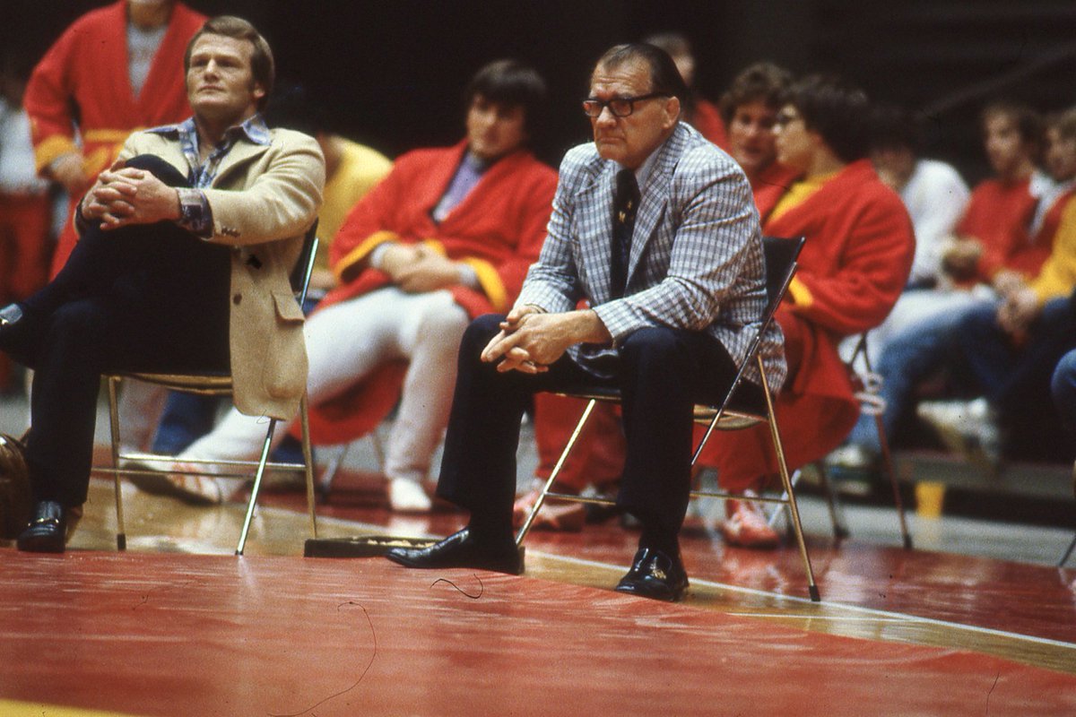 Beener1435's tweet photo. Harold Nichols and Les Anderson. Not sure if there was a better coaching tandem. 

#FlashbackFriday https://t.co/sSbv4NOuvY