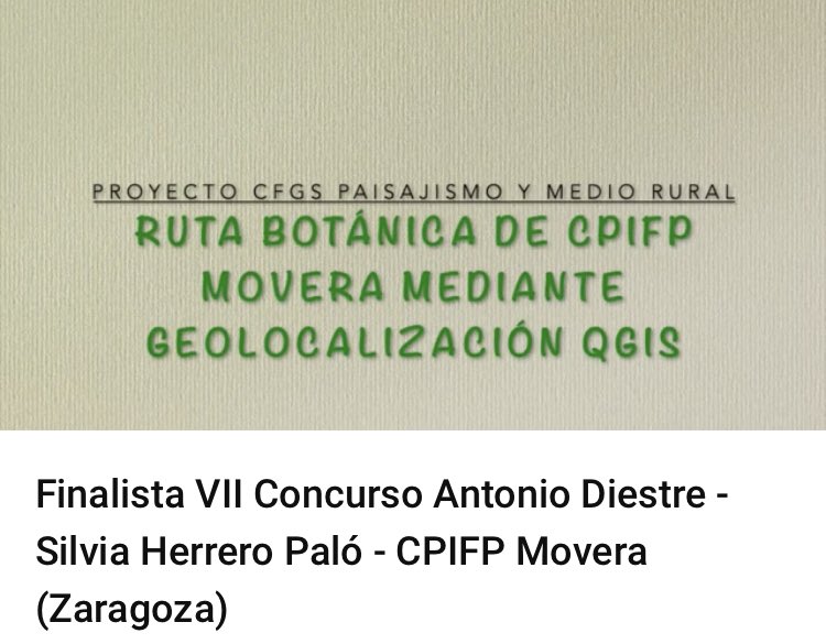 Nuestra alumna Silvia Herrero ha quedado finalista en el concurso Antonio Diestre organizado por <a href="/cpifpbajoaragon/">CPIFP Bajo Aragon</a> Ayúdala a ganar dando ME GUSTA y compartiendo en tus redes youtube.com/watch?v=fJisIo…    #campeona #cfgspaisajismoymediorural