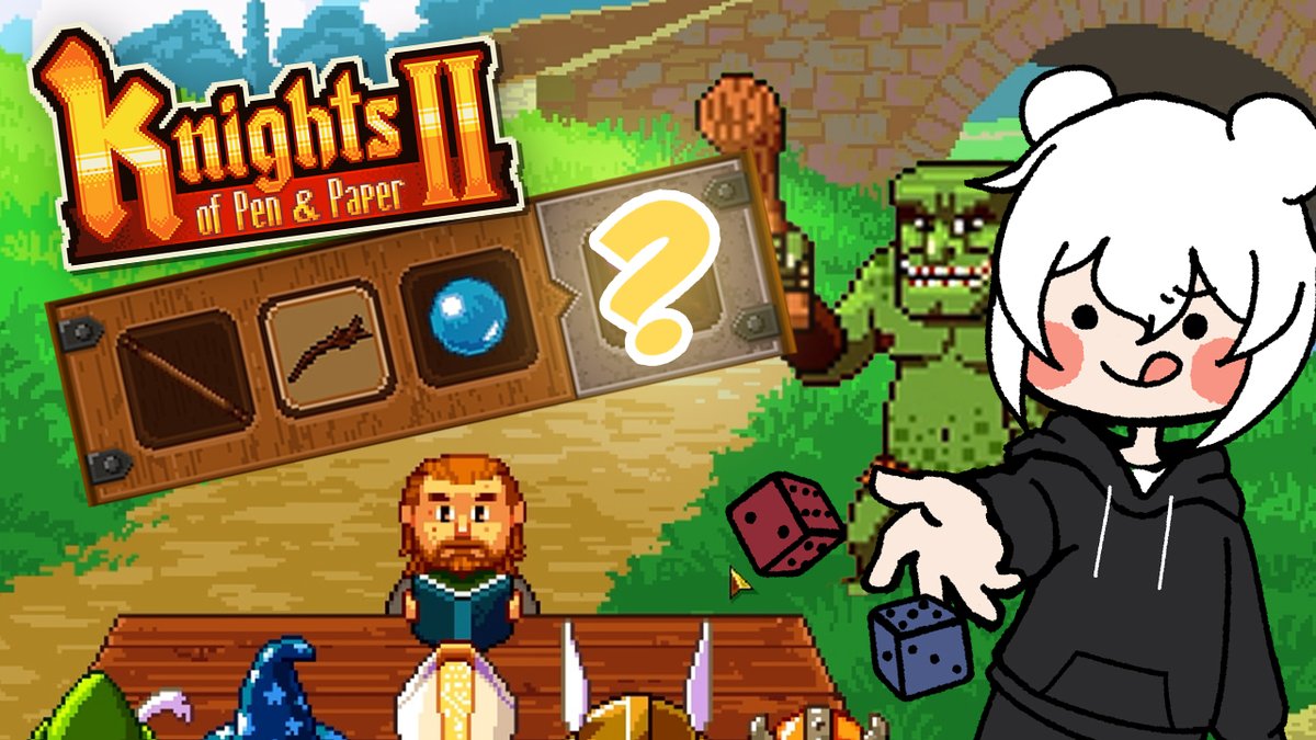 Marsbear_'s tweet photo. So, instead of an internet troll who's trolling, we're facing a legit troll that is trolling? Interesting.
Mars finally starts his real adventure venturing into the big town in Knights of Pen and Paper II!
Video link down below!
#Marsbear #pngtuber #knightsofpenandpaper2 https://t.co/aoOxoEEUYs
