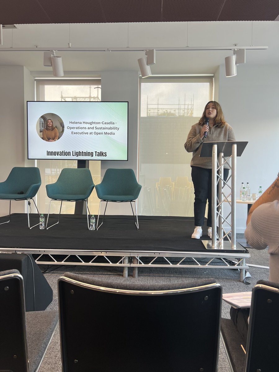 openmediauk's tweet photo. Today, our Operations and Sustainability Executive Helena gave a lightning talk all about their role at the โEvery job is a green jobโ event at Manchester Met ๐ฑ
Huge thanks to @Agent_Academy for having us, and a big well done to Helena ๐๐
#FutureMeWeek #EveryJobIsGreen https://t.co/xhCIY1HIVz