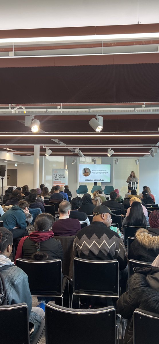 openmediauk's tweet photo. Today, our Operations and Sustainability Executive Helena gave a lightning talk all about their role at the โEvery job is a green jobโ event at Manchester Met ๐ฑ
Huge thanks to @Agent_Academy for having us, and a big well done to Helena ๐๐
#FutureMeWeek #EveryJobIsGreen https://t.co/xhCIY1HIVz