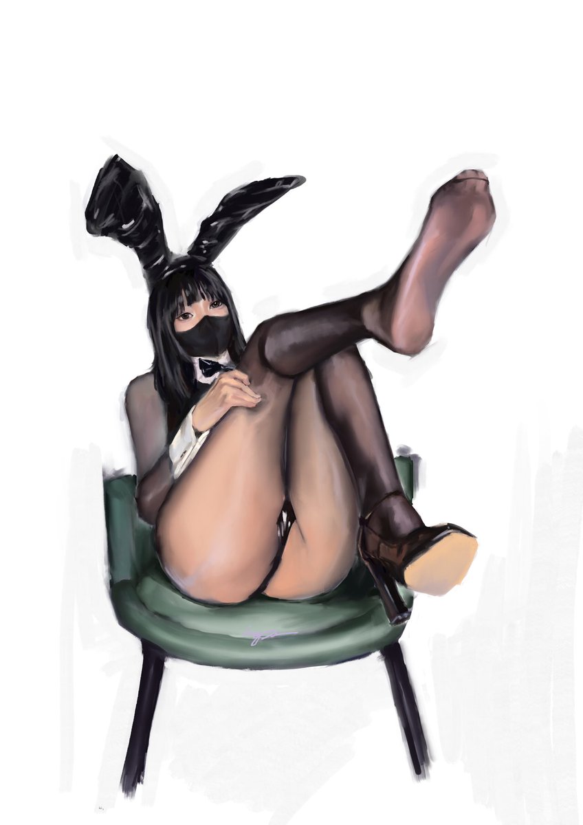 新画咯 😝 参考<a href="/ATshayu/">AT鲨</a> 
#illustration #stockinglegs